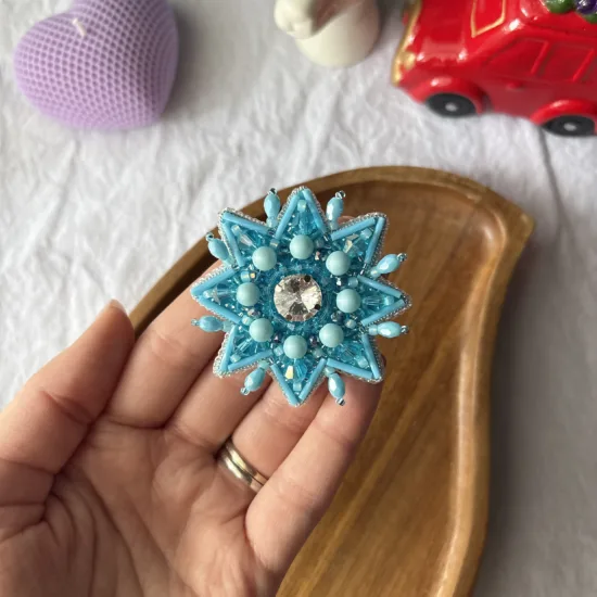 Broșă Fulg Albastru