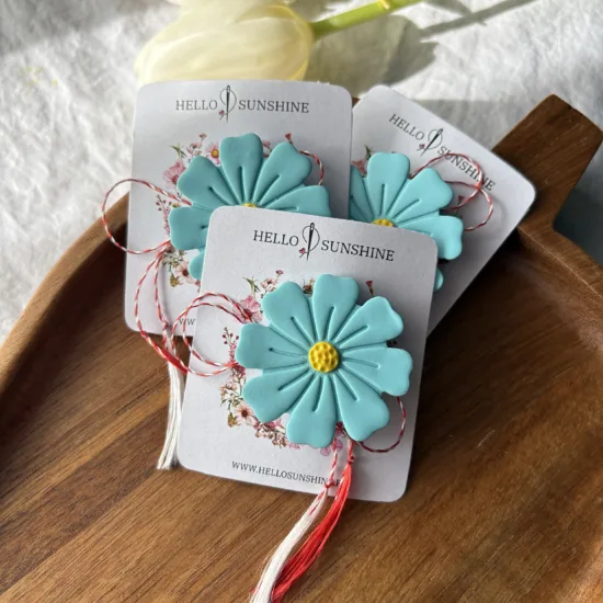 Broșă Margaretă Albastră