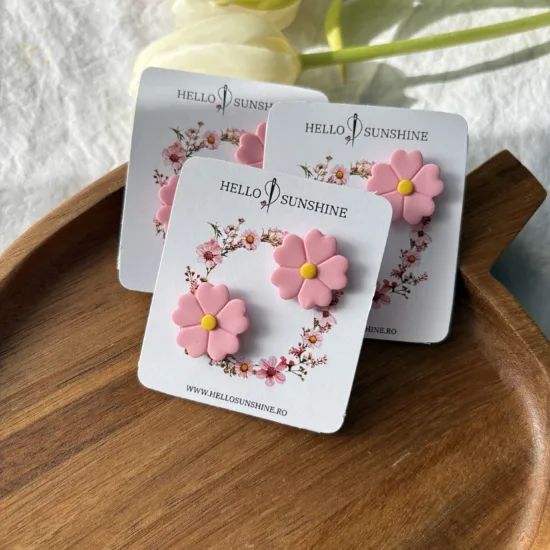 Cercei margarete roz