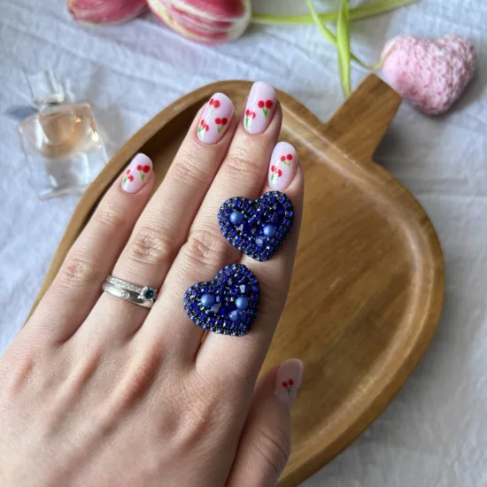 Cercei Inimioare Albastre